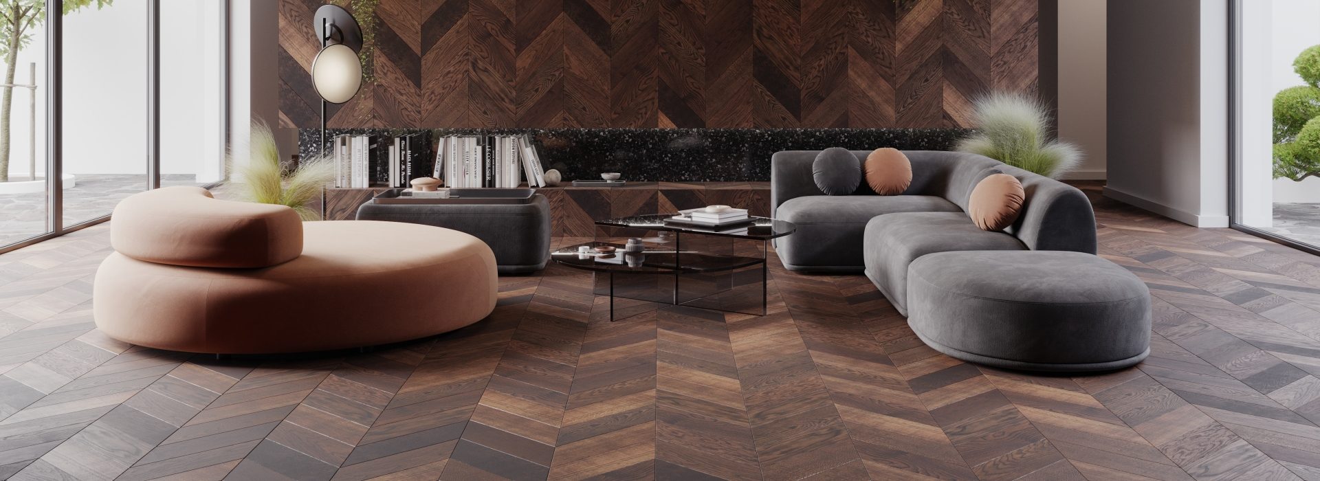 Parchet FertigDeska Chevron Oak Antique