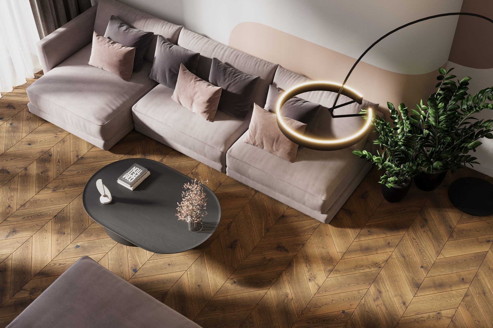 Parchet FertigDeska Chevron Oak Color Como