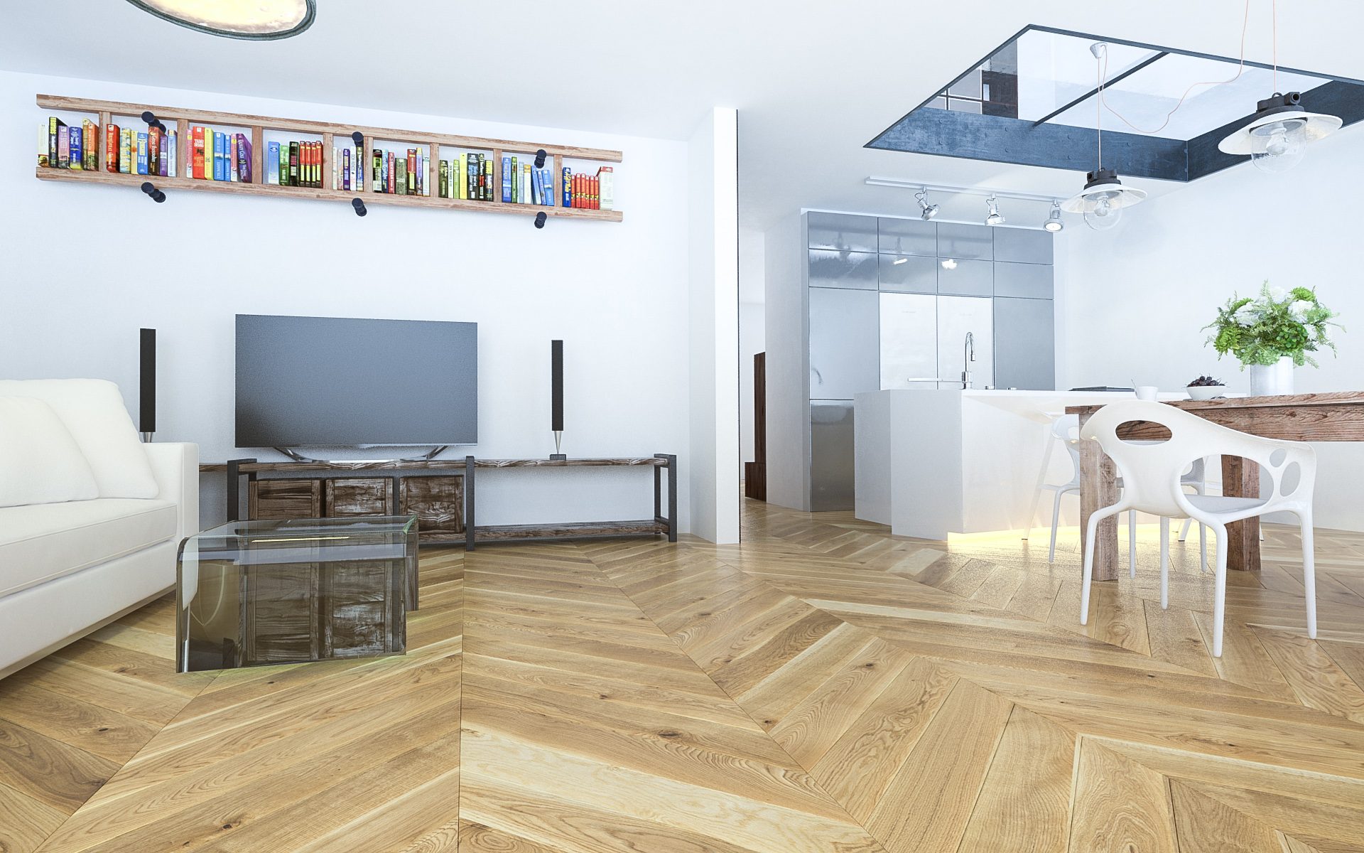 Parchet FertigDeska Chevron Oak Country
