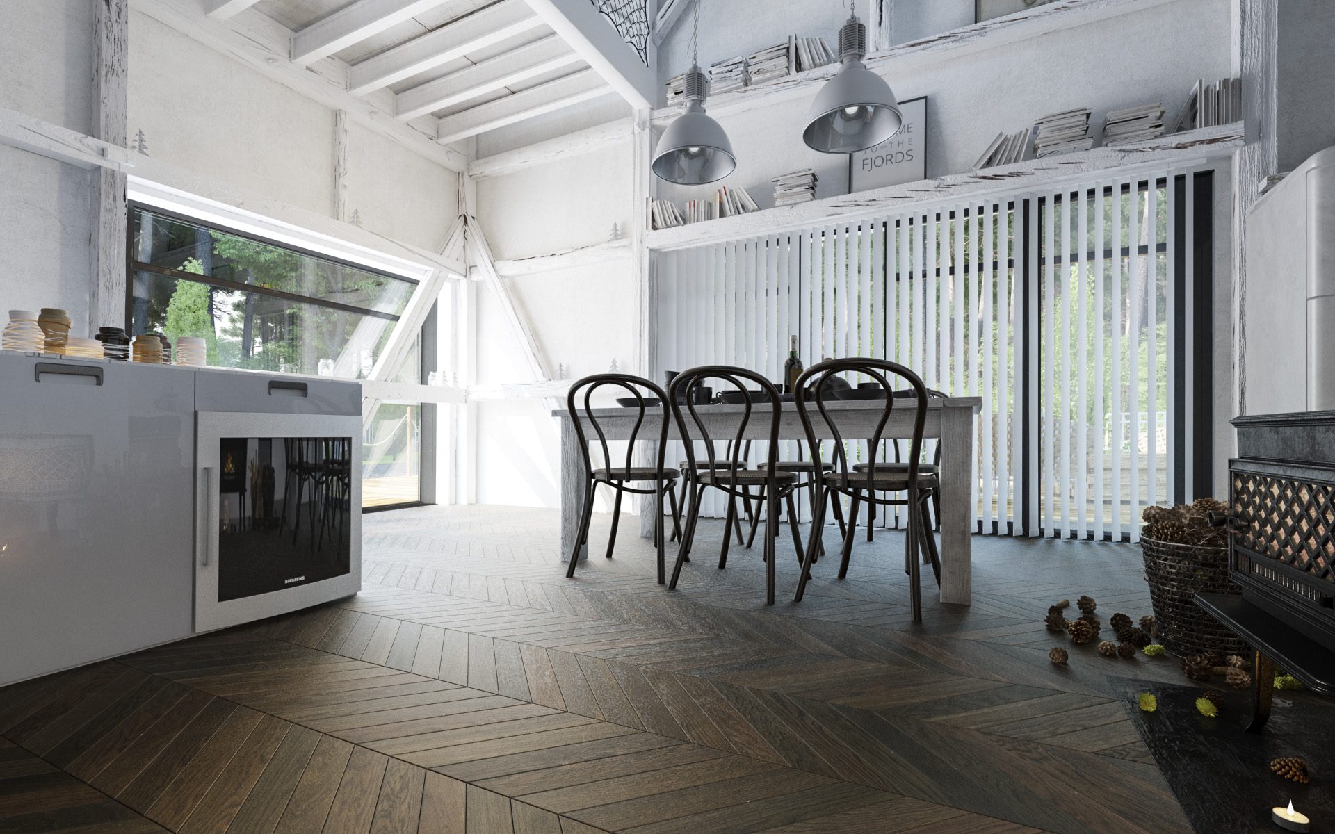 Parchet FertigParkiet Chevron Oak Antique