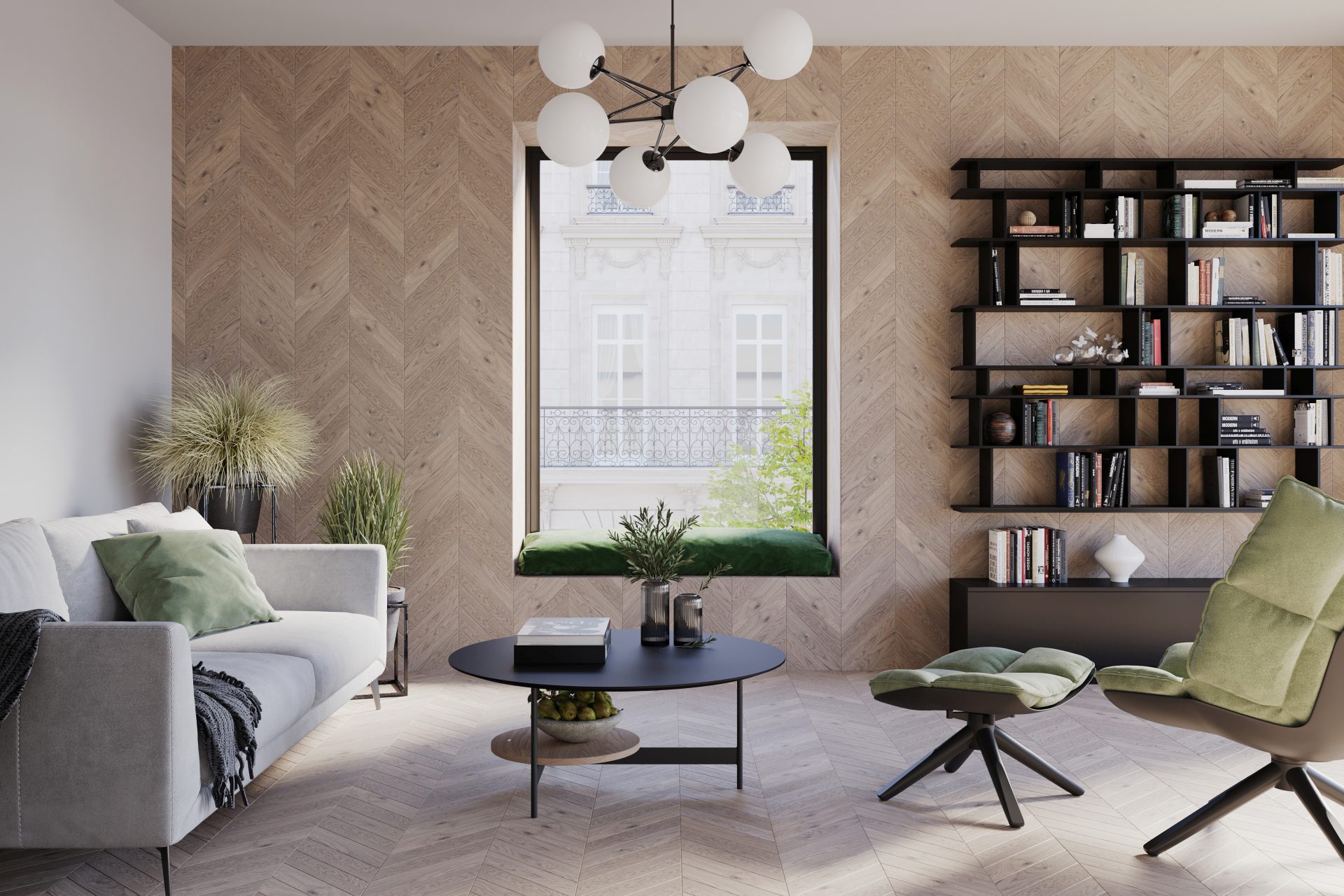 Parchet FertigParkiet Chevron Oak Color Caldo