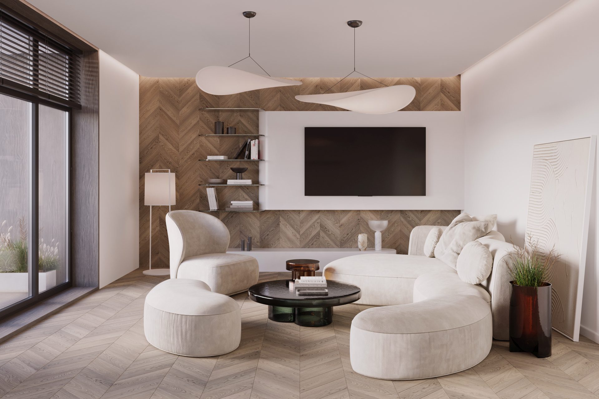 Parchet FertigParkiet Chevron Oak Color Ferro