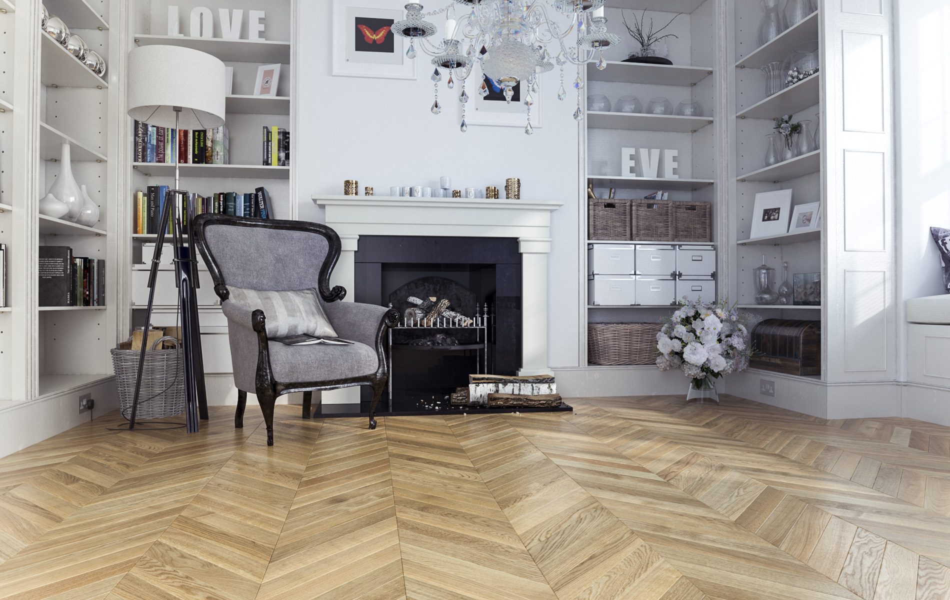Parchet FertigParkiet Chevron Oak Elegance