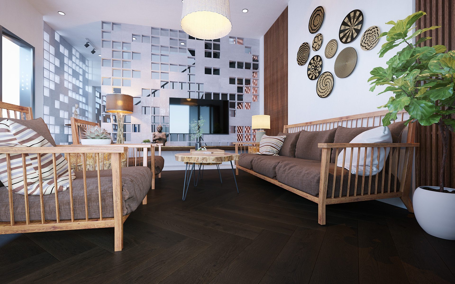 Parchet Design Experience MAXI+ Oak Color Marone