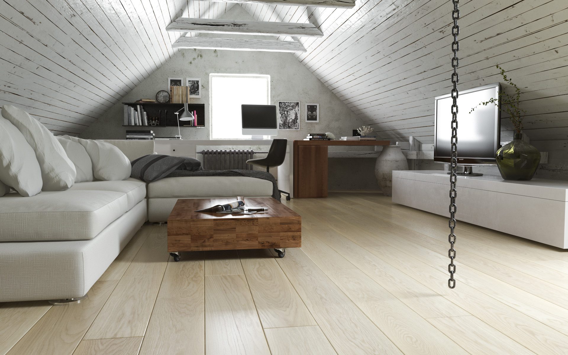 Parchet FertigDeska Luxury Oak Elegance White